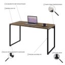 Ver imagem 5 de Conjunto com 10 Escrivaninhas Kuadra Estilo 135cm Industrial Carvalho Marrom