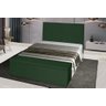 Kit Cabeceira 193Cm p/ Cama Box King + Baú 193Cm Calçadeira Estofada Raissa Suede Verde Militar - 1