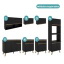 Ver imagem 4 de Armário de Cozinha Completa Atlanta Yard Carraro Preto Touch