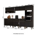 Ver imagem 5 de Armário de Cozinha Completa Atlanta Yard Carraro Preto Touch