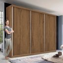 Ver imagem 7 de Guarda Roupa Casal 3 Portas de Correr 4 Gavetas Cronos -Mt- Rei de Casa Freijó
