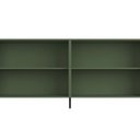 Ver imagem 2 de Aparador Buffet Sala de Jantar 4 Portas Brise Pés Industrial Preto Naim I03 Musgo - Lyam Decor