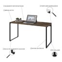 Ver imagem 5 de Conjunto com 10 Escrivaninhas Kuadra Estilo 150cm Industrial Carvalho Dark Marrom