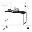 Ver imagem 5 de Conjunto com 10 Escrivaninhas Kuadra Estilo 150cm Industrial Preto Ônix