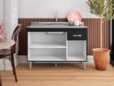 Ver imagem 3 de Balcão Gabinete para Cozinha Gabriela 120cm 3 Portas 1 Gaveta:preto