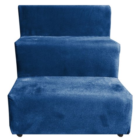 Escada Pet para Cães e Gatos Teddy 3 Degraus Marinho