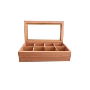 Caixa/estojo para 08 Cha Mogno Rustica