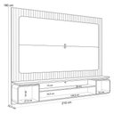 Ver imagem 4 de Painel Ripado Suspenso para TV 70 pol 210cm Rizzo D05 Off White Freijó - Lyam Decor
