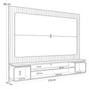 Ver imagem 4 de Painel Ripado Suspenso para Tv 70 Pol 210cm Rizzo D05 Off White Freijó - Lyam Decor