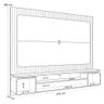 Painel Ripado Suspenso para Tv 70 Pol 210cm Rizzo D05 Off White Freijó - Lyam Decor - 4