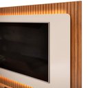Ver imagem 7 de Painel Ripado Suspenso para Tv 70 Pol 210cm Rizzo D05 Off White Freijó - Lyam Decor