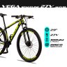 Bicicleta Aro 29 Quadro 19 Alumínio 27v Shimano Alivio Freio Hidráulico Vega Preto/Amarelo - - 5