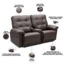 Ver imagem 3 de Poltrona Retrátil Reclinável Elétrica Cinema 2 Lugares Holly T03 Couro Cristal Tabaco - Lyam Decor