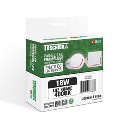 Painel LED Redondo Sobrepor Potência 18W Frameless Taschibra - 4