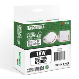Painel LED Frameless Sobrepor 18W Redondo 6500K 15140125 Taschibra - 4
