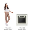 Ver imagem 5 de Balcão para Forno de Embutir 80 x 60 cm com Tampo Branco Agata, Glamy, Stella Madesa