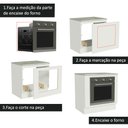 Ver imagem 4 de Balcão para Forno de Embutir 80 x 60 cm com Tampo Branco Agata, Glamy, Stella Madesa