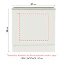 Ver imagem 2 de Balcão para Forno de Embutir 80 x 60 cm com Tampo Branco Agata, Glamy, Stella Madesa