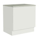 Ver imagem 3 de Balcão para Forno de Embutir 80 x 60 cm com Tampo Branco Agata, Glamy, Stella Madesa