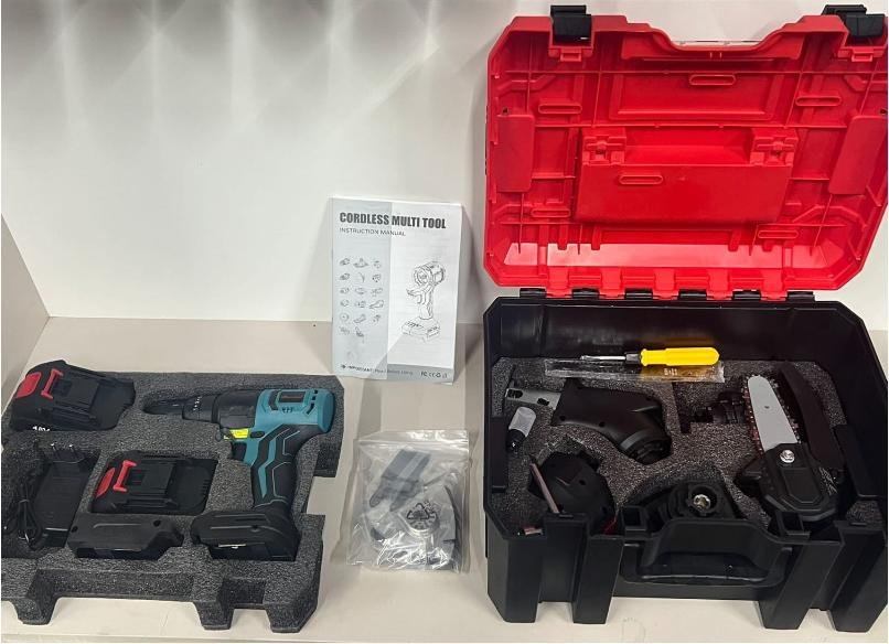 Kit Ferramentas 6x1 - Parafusadeira, Furadeira - Maleta