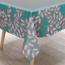 Ver imagem 2 de Toalha de Mesa Quadrada 4 Lugares Galhos Turquesa