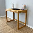 Ver imagem 4 de Mesa de Escritório Retangular Linea Nozes Madeira Pinus 96cm Nozes Artfactory Design