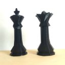 Ver imagem 2 de Estatuetas Rei e Rainha - Peças decorativas De Xadrez - Decoração - Toque 3D:Preto