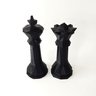 Estatuetas Rei e Rainha - Peças decorativas De Xadrez - Decoração - Toque 3D:Preto - 3