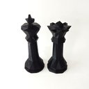 Ver imagem 3 de Estatuetas Rei e Rainha - Peças decorativas De Xadrez - Decoração - Toque 3D:Preto
