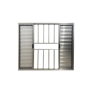 Veneziana 6 Folhas Aluminio Brilhante com Grade 1,00x1,50