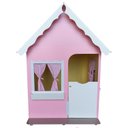 Ver imagem 3 de Casinha de Madeira Infantil Simples Rosa 1X1