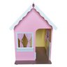 Casinha de Madeira Infantil Simples Rosa 1X1 - 1