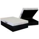 Ver imagem 1 de Cama Box Baú Casal: Colchão Ortopédico Herval D28 / AG65 Frontier + Base CRC Suede Black(138x188)