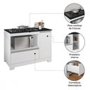 Ver imagem 4 de Balcão para Cooktop 5 Bocas Notável 1 Portas 1 Gavetão 3050