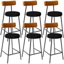 Ver imagem 1 de Kit 06 Banquetas Baixa Cozinha Sala Jantar Bancada Milão L02 Couríssimo Whisky Chumbo - Lyam Decor L