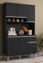 Ver imagem 1 de Armário de Cozinha Compacta Márcia 105 Cm Preto Fosco Ajl