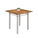 Ver imagem 1 de Mesa Tubular 75x75cm Tampo de Madeira 4 Lugares Júlia Branco