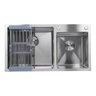 Cuba Cozinha Dupla Goumert Aço Inox Escorredor Luxo Lava Louça Alimentos Limpa Pia Balcao Bancada Ar - 10