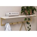 Ver imagem 1 de Prateleira Quarto Solteiro Decorativa LI042 Cabideiro 69cm Offwh Kappesberg