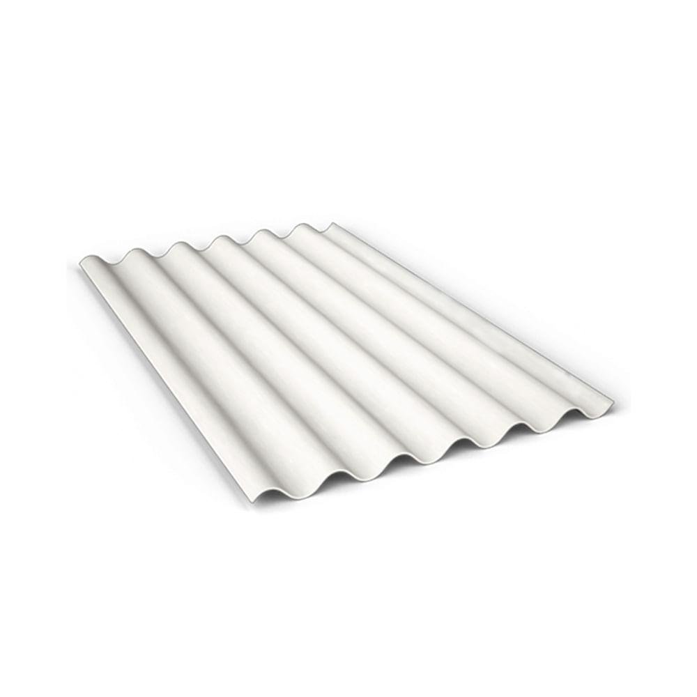 Telha Ondulada Brasilit de Fibrocimento 183x110cm 5mm Top Comfort Branca - 1