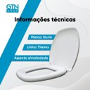 Ver imagem 2 de Assento Sanitário Almofadado Thema Durin Branco