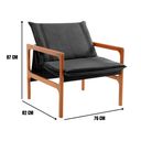 Ver imagem 4 de Poltrona Decorativa Jasmim Vivaro Decor Suede Preto