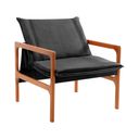 Ver imagem 3 de Poltrona Decorativa Jasmim Vivaro Decor Suede Preto