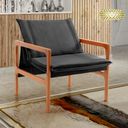 Ver imagem 1 de Poltrona Decorativa Jasmim Vivaro Decor Suede Preto