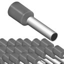 Ver imagem 1 de Kit 100 Terminal Tubular Simples 4,00mm-e4012 Cinza Sibratec