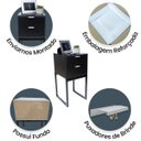 Ver imagem 4 de Mesa de Cabeceira Eco Industrial 30cm Preto 2 Gavetas Pés Ferro Preto para Quarto Cama