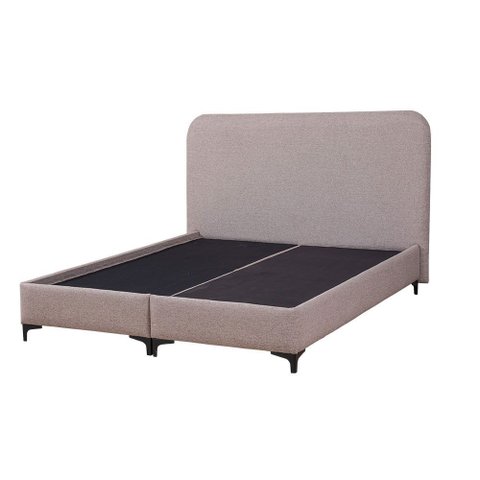 Caixa Box Dual Confort com Cabeceira Bege Escuro 195x205x22cm