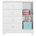 Ver imagem 6 de Guarda Roupa Flocos com Cômoda Life Berço Nacional Life 2186 Branco Acetinado - Tigus