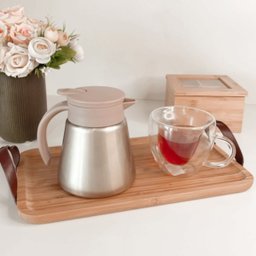 Garrafa Térmica de Café Daily em Inox Parede Dupla Botão para Servir Café Chá Água Quente 600ml - do - 3