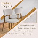 Ver imagem 4 de Cadeira de Jantar Taquari Estrutura em Madeira Maciça Tecido Linho Bege